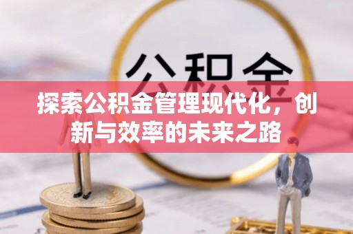 牡丹探索公积金管理现代化，创新与效率的未来之路