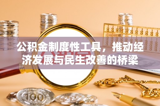 牡丹公积金制度性工具，推动经济发展与民生改善的桥梁