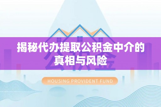 牡丹揭秘代办提取公积金中介的真相与风险