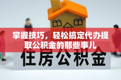牡丹掌握技巧，轻松搞定代办提取公积金的那些事儿