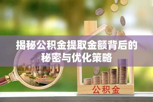 牡丹揭秘公积金提取金额背后的秘密与优化策略